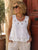White Sorrento Crochet Lace Cotton Top