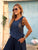 Navy Delicate Crochet Insert Luxe Top