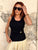 Black Luna Twist Detail Top