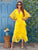 Golden Étoile Silk Dress