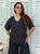 Navy Crochet Pure Linen Co-Ord Set