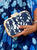 Navy Botanica Wooden Clutch