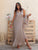 Taupe Éclat Silk Dress & Sequin Wrap Set