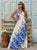 Santorini Porcelain Bloom Maxi Dress