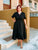 Black Linen Knot Dress