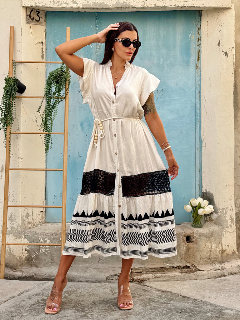 Coastal Noir Maxi Shirt Dress - Love my Body