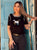 Dolce Pony Embellished Tee - Black