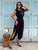 Isabeau Draped Jumpsuit - Black