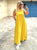Yellow Casual Loose Shift Dress