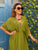 Desert Lime Pearl Silk Dress