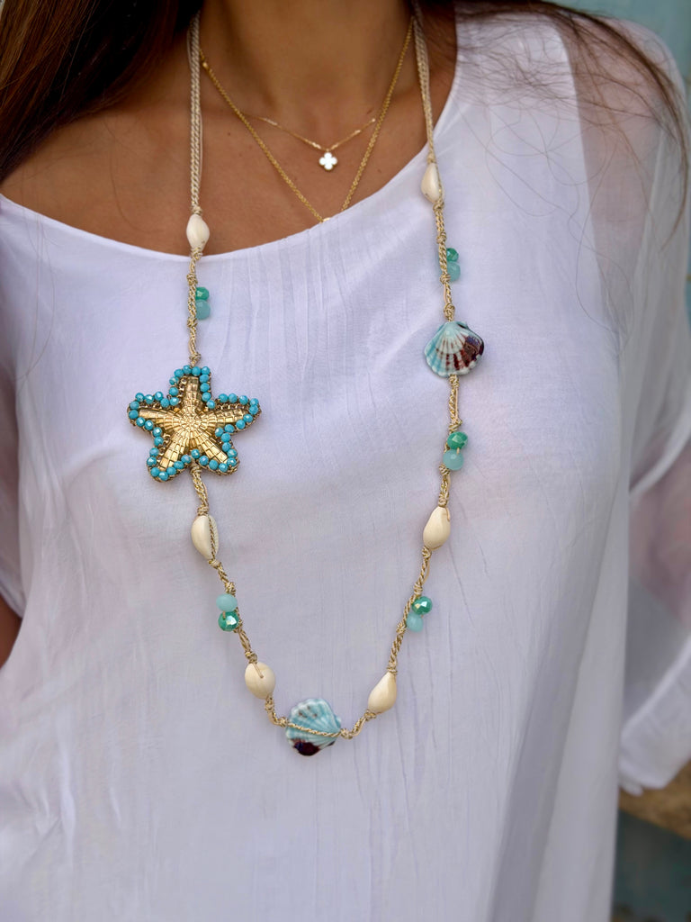 Azure Starfish Necklace