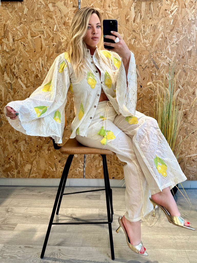 Limoncello Days Embroidered Broderie Set
