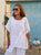 Maison Riviera Luxe Pure Linen Broderie Co-Ord - Blanc