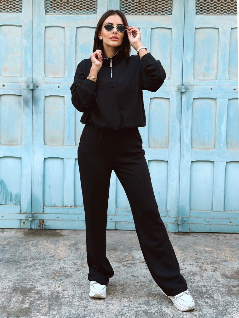 The Aspen Noir Luxe Tracksuit - Bougie Collection