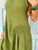 Valentina Luxe Pure Linen Dress - Olive Green