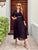 Black Chiffon Pleated Dress