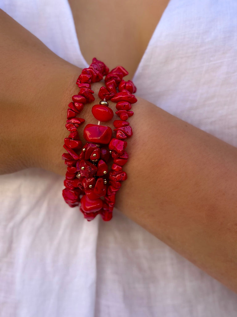 Coral Riviera Statement Bracelet