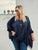Luna Chiffon Tunic Too & Necklace - Navy