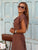 Cocoa Élégance Luxe Maxi Dress - Bougie Collection