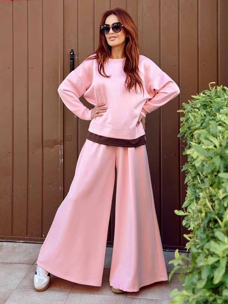 Rose and Mocha Edit Zip Lounge Set