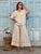 Beige Crochet Pie Linen Co-Ord Set