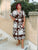 Mocha Mandala V neck Dress