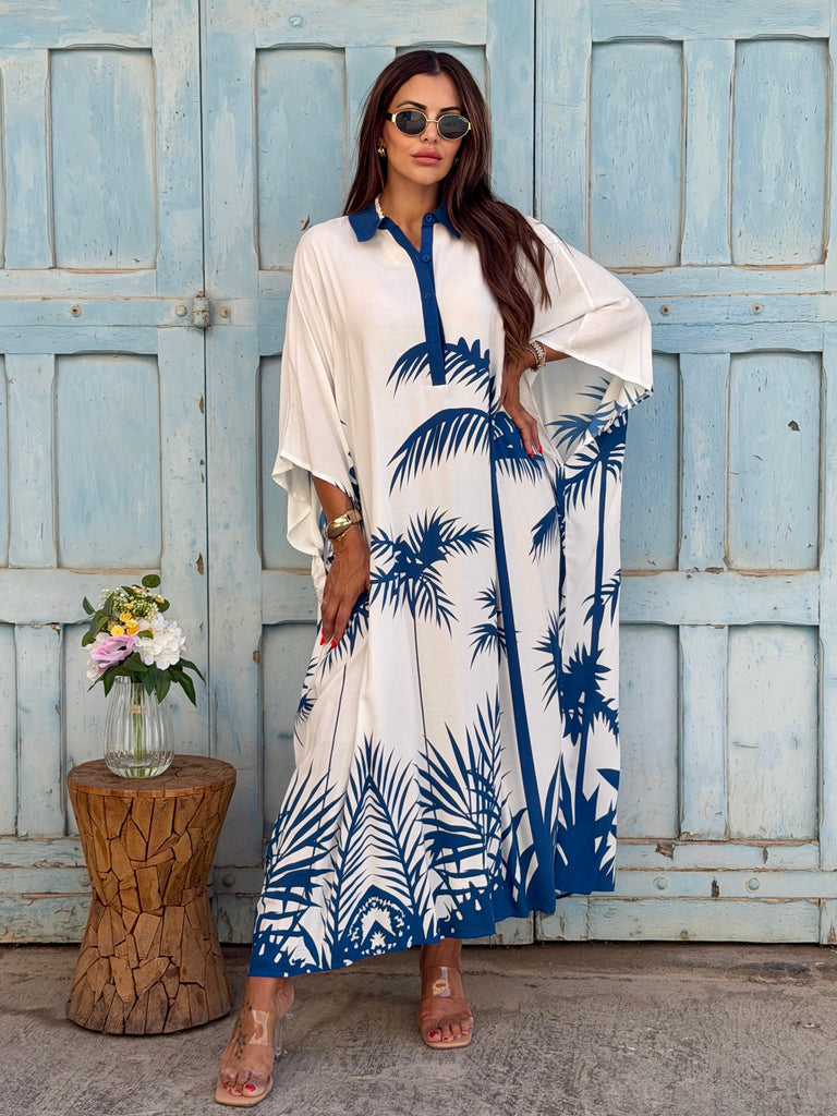 Azure Palms Luxe Kaftan Dress - Love My Body