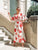 Red Bloom Satin Maxi Dress