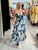 Blue Fern Cotton Dress