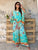 Ocean Petals Pure Silk Co-Ord