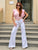 Pink Sculpted Shoulder T Shirt