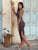 Ravelle Shimmer Halterneck Midi Dress - Mink