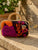 Firenze Bloom Wooden Clutch - Magenta and Orange