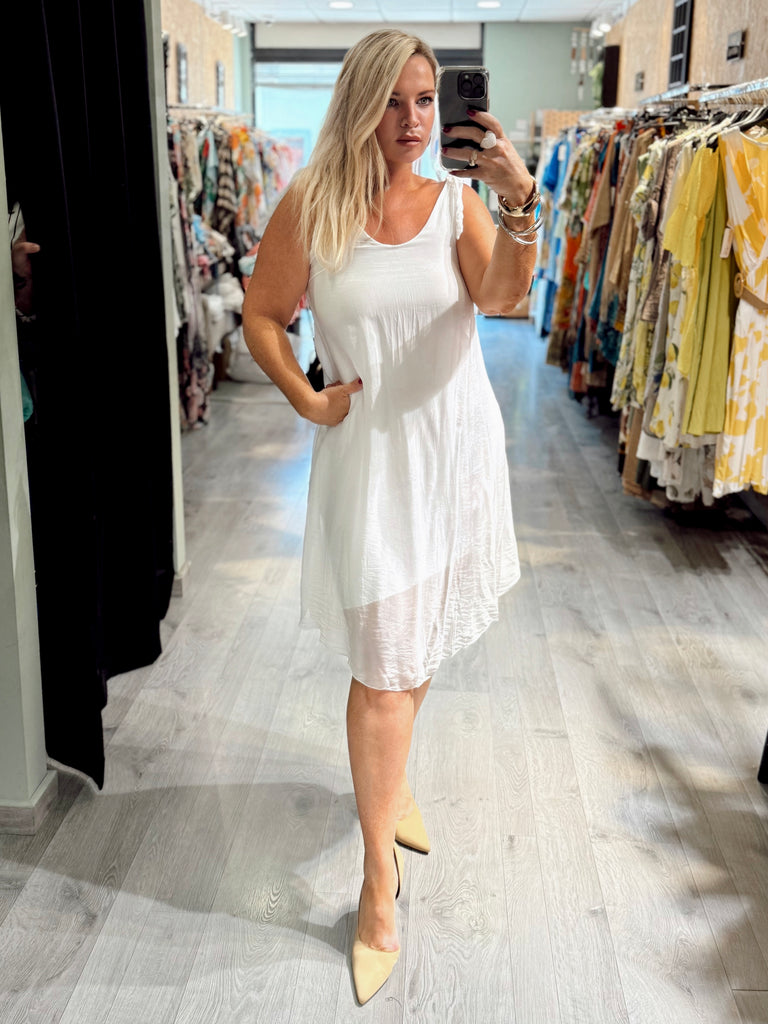White Silk Dress
