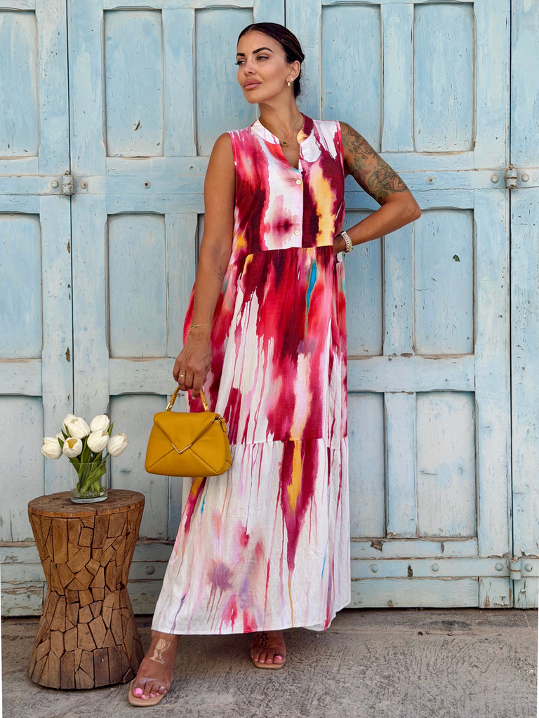 The Fiorella Watercolour Maxi Dress - Love my Body