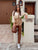 Coffee Aria Leather Trousers