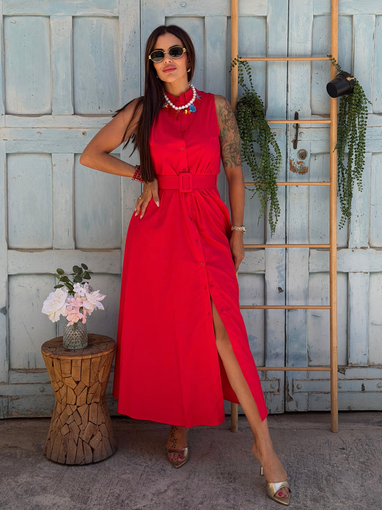 Capri Sunset Shirt Dress