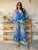 Azure Jardin Pure Silk Co-Ord