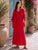 The Rosso Bellissima Pure Linen & Crochet Dress & Shirt Set