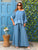 Azure Luxe Linen & Silk Satin Trim Co-Ord