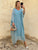 Powder Blue Silk Kaftan Dress