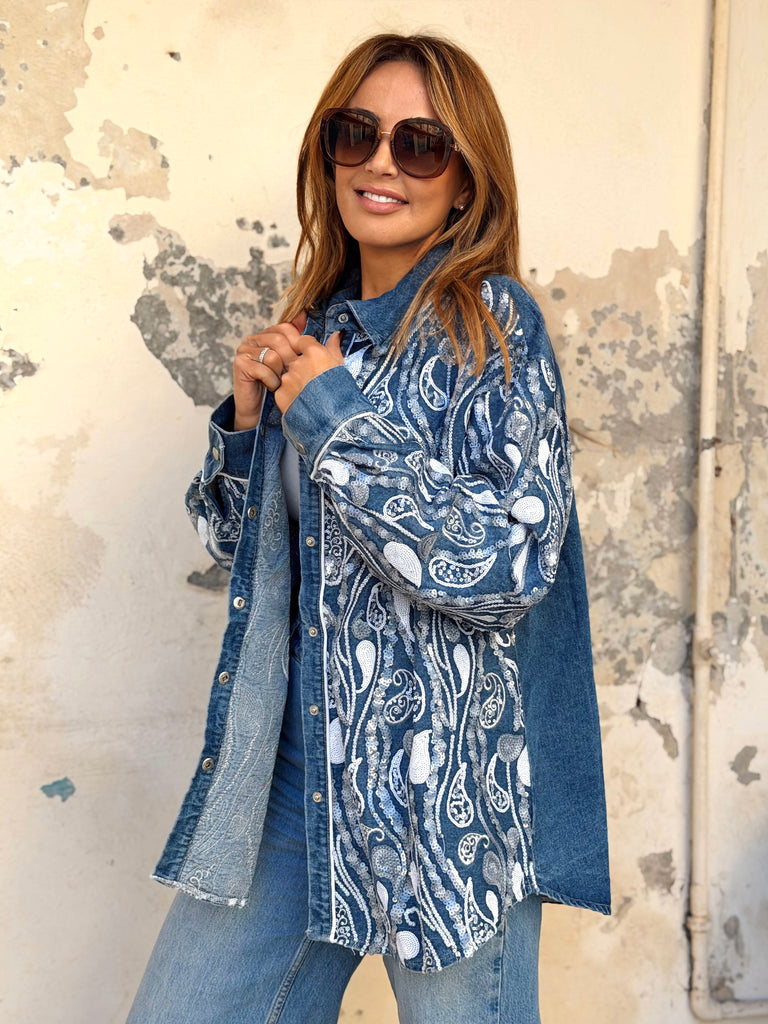 Paisley Luxe Denim Shacket