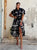 Noir Botanica Midi Dress