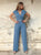Riviera Crystal Blue Couture Jumpsuit