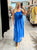 Blue Silk Strappy Dress