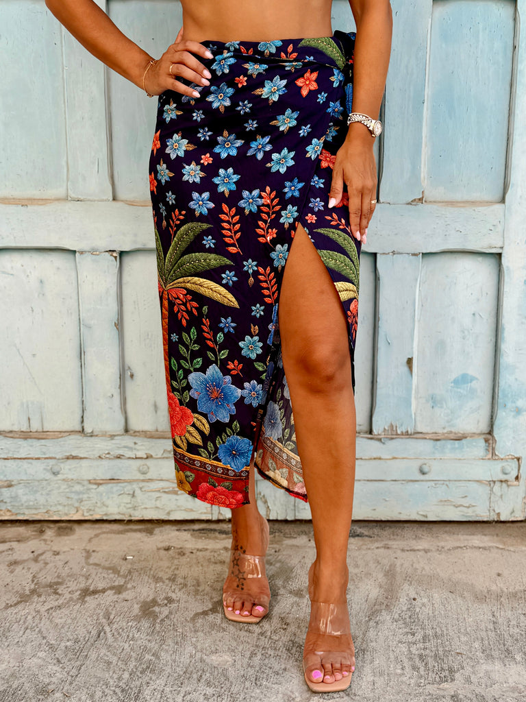 Jardin Luxe Wrap Skirt