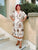 Beige Palm Viscose V Neck