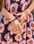 Mocha and Pink Daisy Muse Maxi Dress & matching hair scrunchy