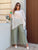 Sage Pure Silk Trousers