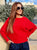 Red Batwing Sweater
